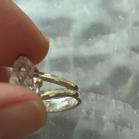 Herkimer diamond ring sterling silver - Picture 5 of 6